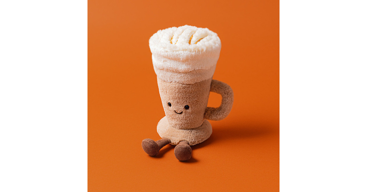 Peluche Jellycat Latte barista - Amuseables Latte A4LAT 18cm